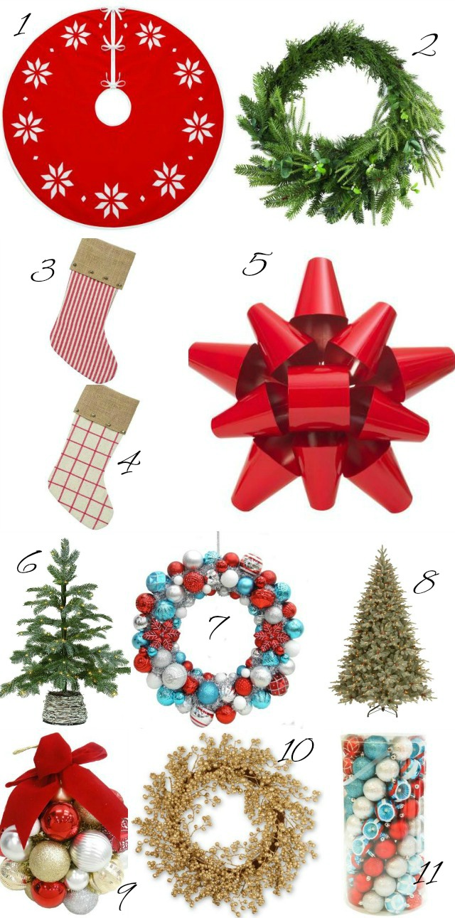 Favorite Christmas Decor - love the giant metal bow that can replace the usual Christmas wreath kellyelko.com