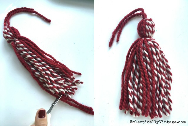 See how to make these adorable yarn tassels kellyelko.com