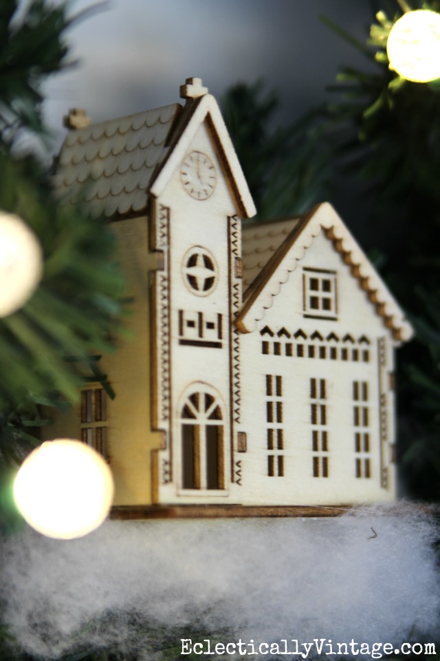 Wooden house ornament kellyelko.com