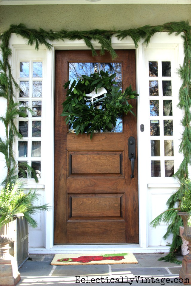 DIY fresh greens wreath - see the easiest way to make one with free clippings from your yard kellyelko.com