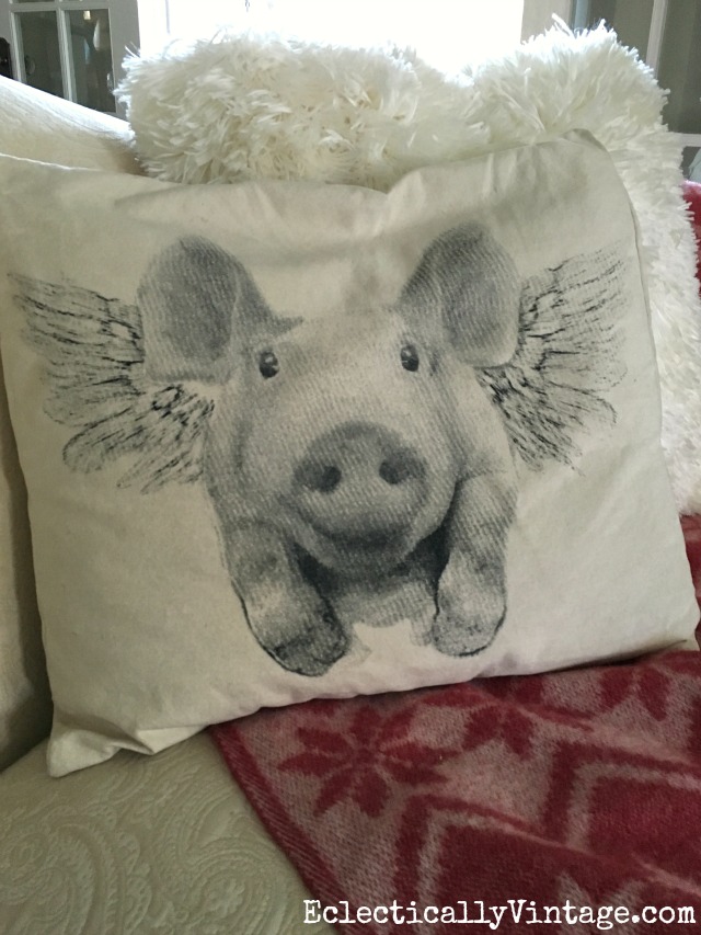 Flying pig pillow kellyelko.com