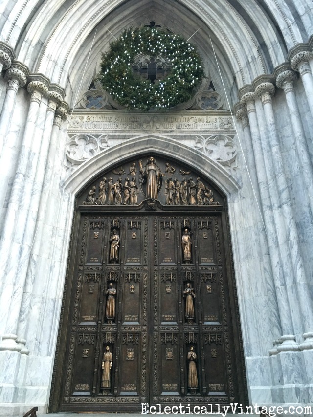 Christmas in New York - St Patrick's Cathedral Doors kellyelko.com