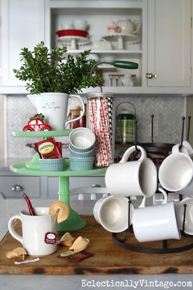 Affordable Christmas gift ideas - love these cute green glass cake stands, the tiny car salt and pepper shaker and the fun little ramekins. Just of few of these great gift ideas kellyelko.com