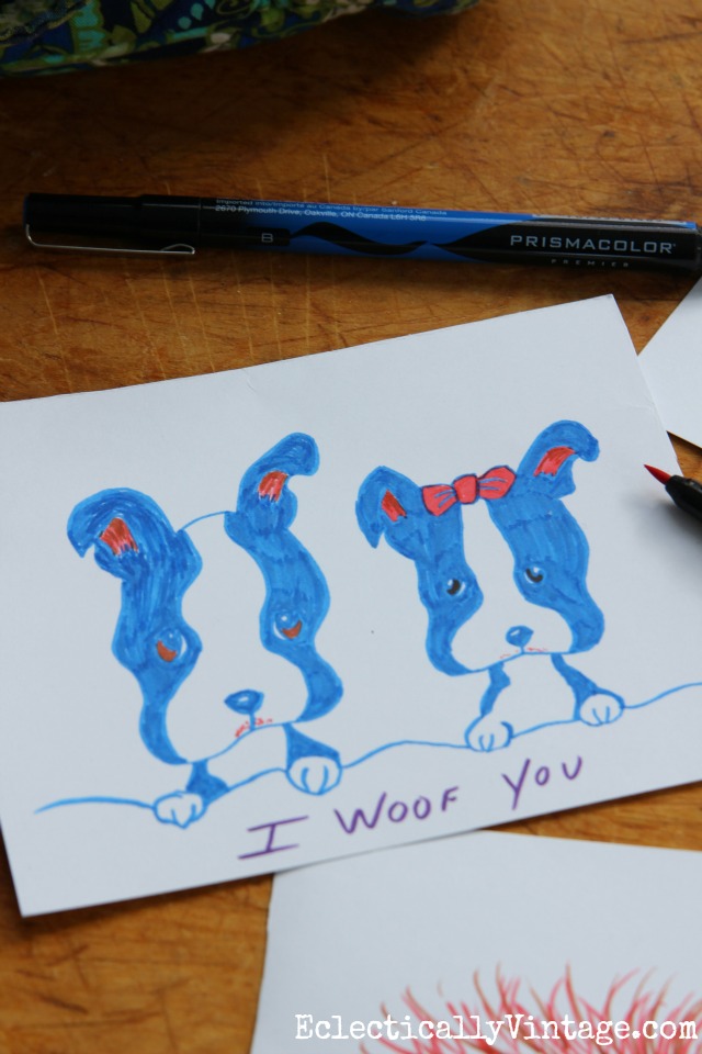 I Woof You - cute doodle for any kids lunch box kellyelko.com