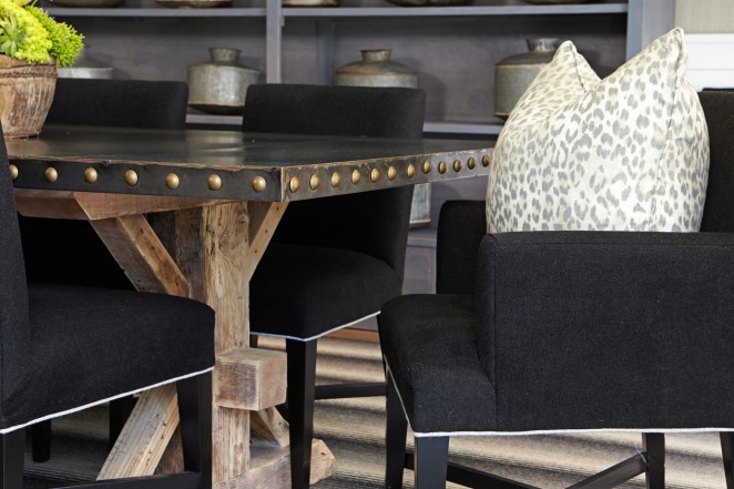 Industrial dining table - love the mix of metal and wood kellyelko.com