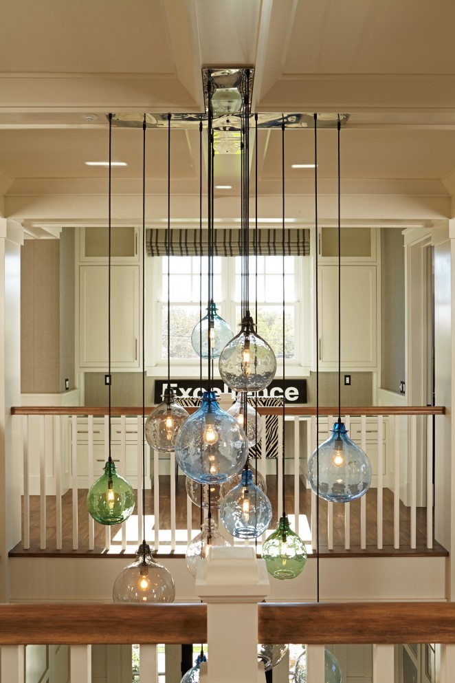 Gorgeous multi colored glass demijohn chandelier kellyelko.com