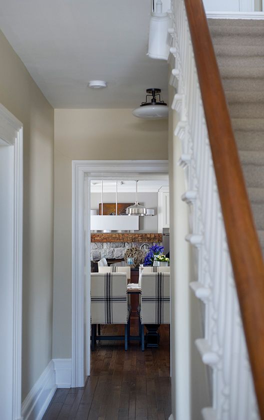 Love this view into the kitchen from the foyer kellyelko.com