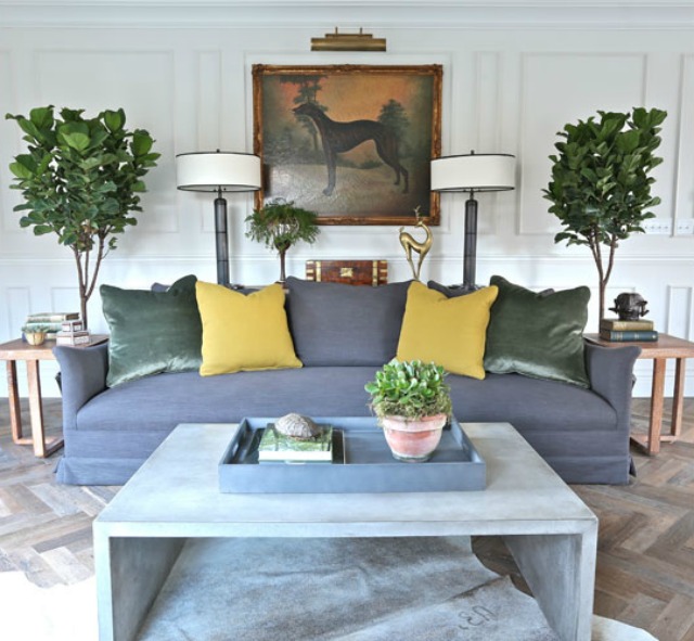 Love the symmetry of this space and the herringbone wood floors kellyelko.com