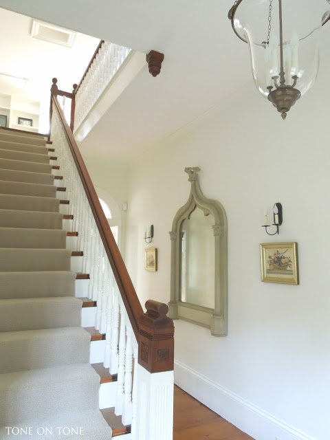 Antique staircase in this updated historic home tour kellyelko.com