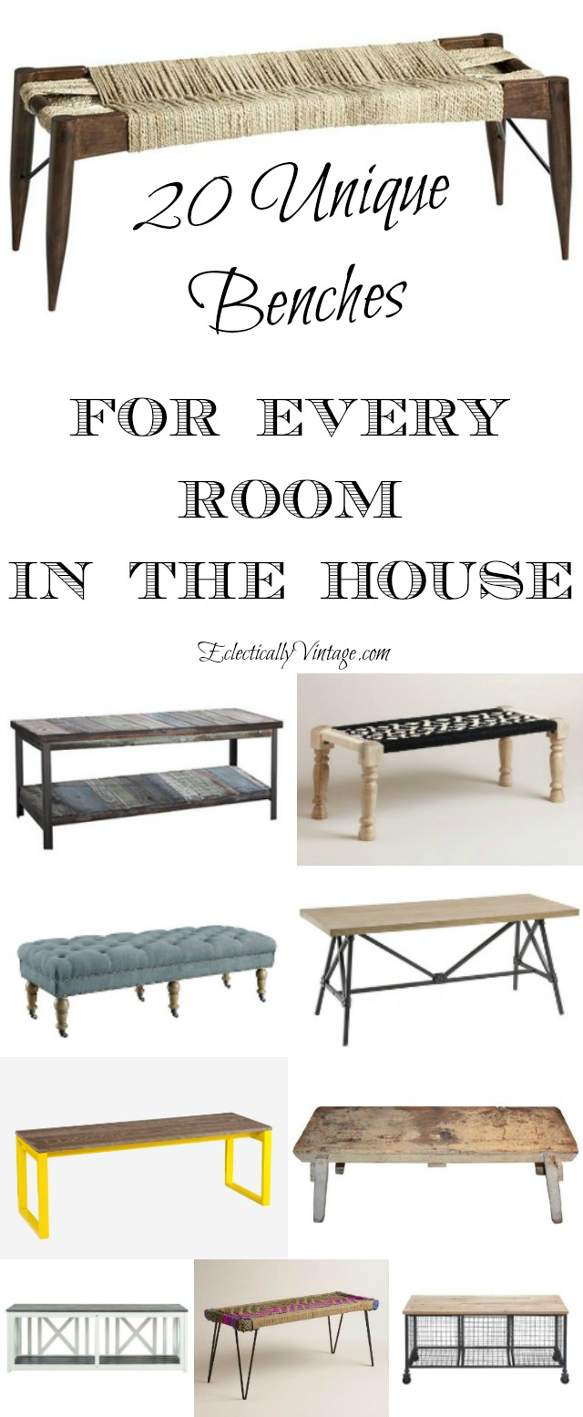 20 Unique Backless Benches for any room in the house kellyelko.com