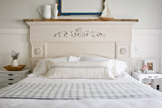 DIY Mantel Headboard kellyelko.com