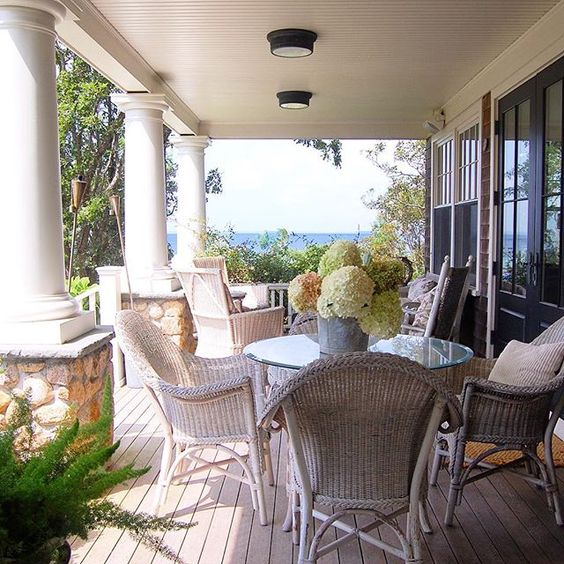 Coastal porch with water views kellyelko.com