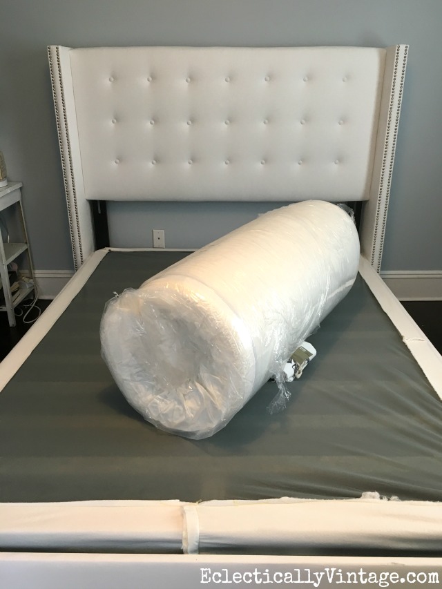 Tuft and Needle Foam Mattress - comes in a box and pops open! kellyelko.com