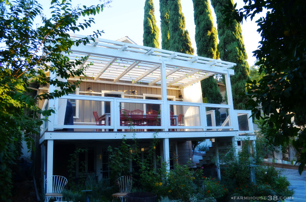 Love this backyard deck pergola kellyelko.com