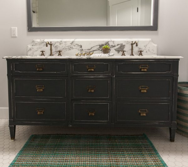 Old dresser makes the perfect bathroom vanity kellyelko.com