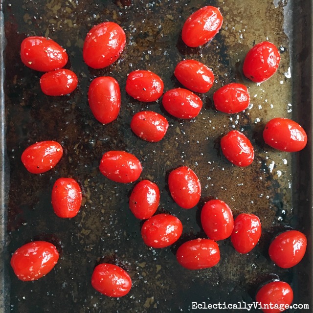 Roasted cherry tomatoes kellyelko.com