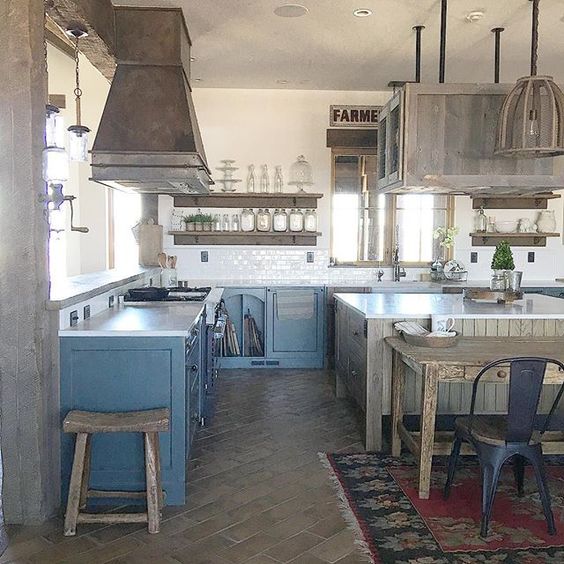 Rustic farmhouse tour - love this warm and inviting kitchen kellyelko.com