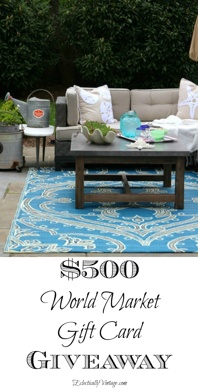 World Market $500 Gift Card Giveaway! kellyelko.com