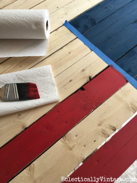 DIY wood flag tutorial kellyelko.com