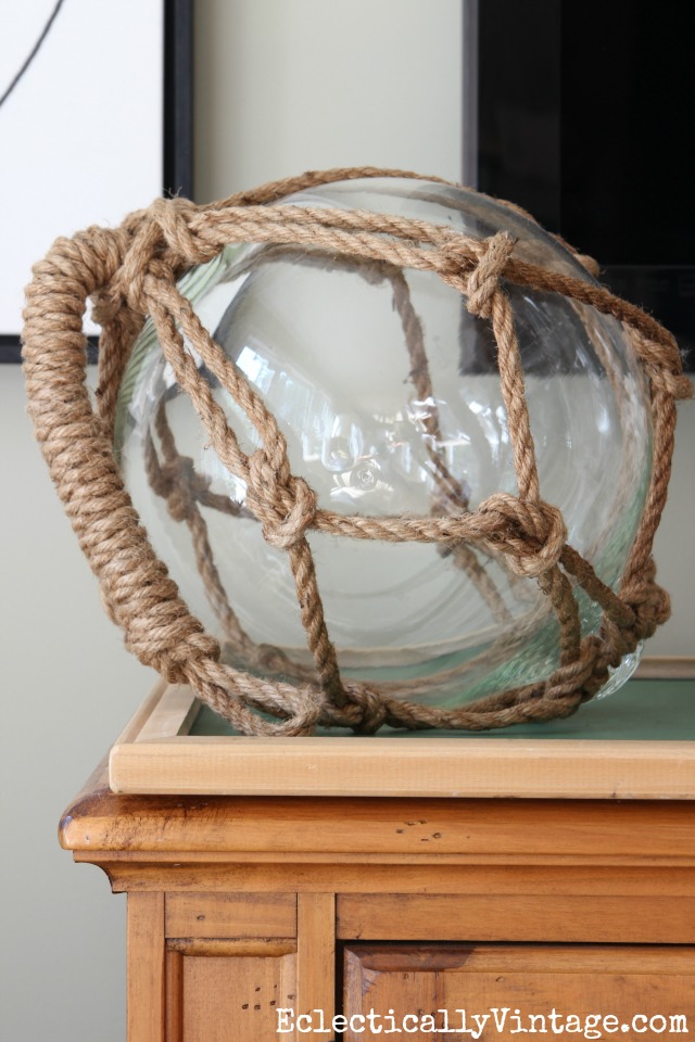 Huge rope and glass buoy kellyelko.com