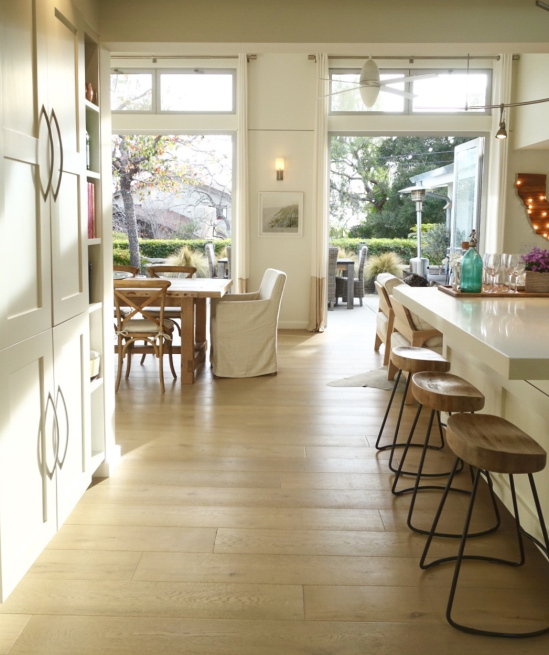 Love the French doors leading to the patio - such a beautiful open floor plan kellyelko.com