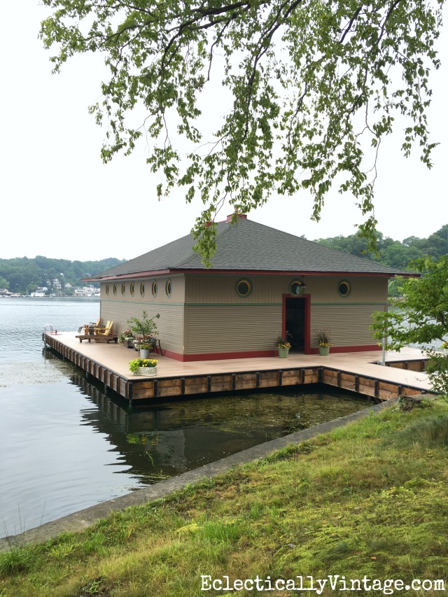 Antique boat house - see more historic homes on the lake kellyelko.com