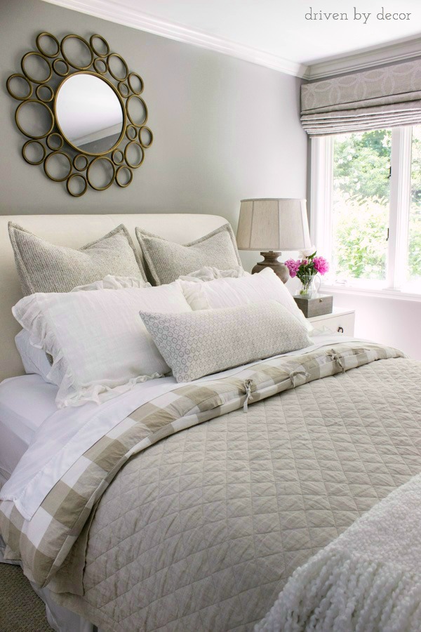 Guest bedroom in neutrals kellyelko.com