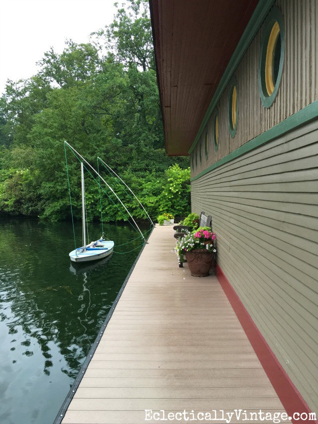 Antique boat house - love the architectural details including round windows kellyelko.com