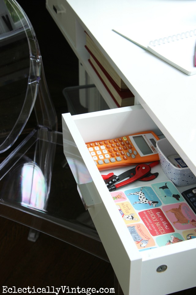 Love this desk with lots of drawer storage kellyelko.com