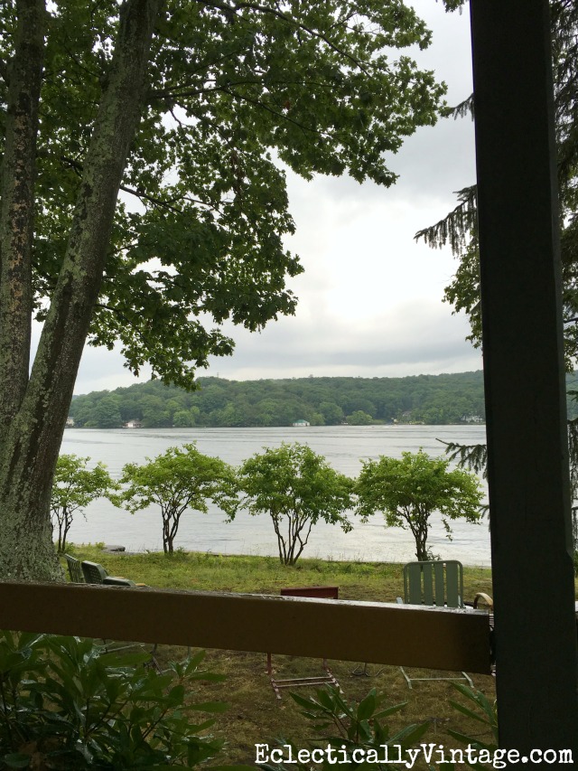 Lake view - love the row of limelight hydrangeas kellyelko.com