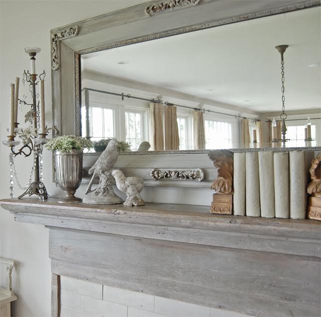 Antique mantel and mirror kellyelko.com