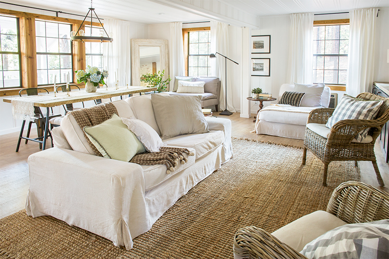 neutral cottage living room