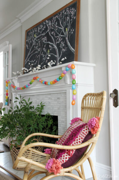 Spring Chalkboard Mantel - Kelly Elko