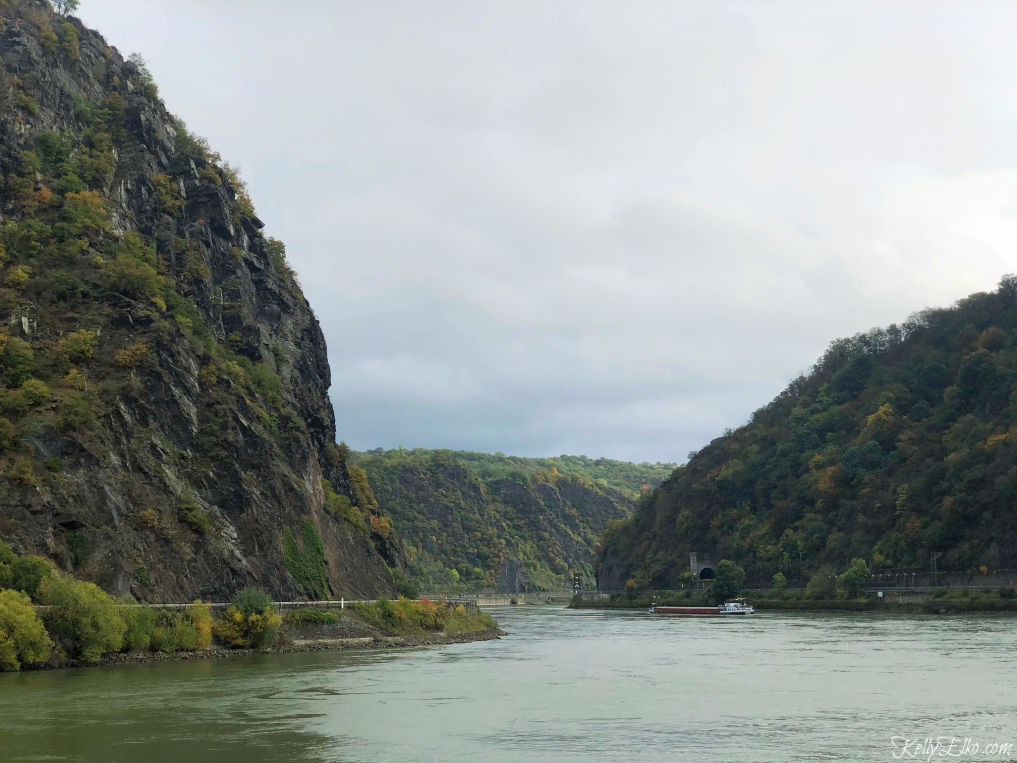Lorelei Rock on a Rhine River cruise kellyelko.com #rhineriver #rivercruise #vikingcruise #myvikingjourney #loreleirock #germany #travel #travelblog #travelblogger 