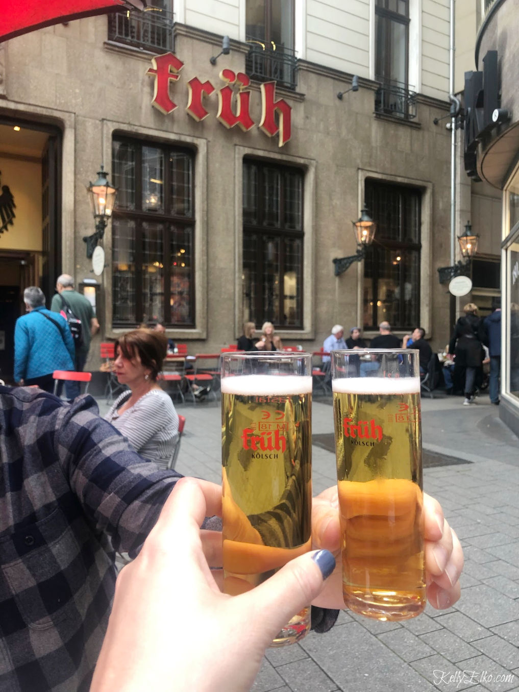 Drink Kolsch beer at a real Brauhaus while in Cologne Germany kellyelko.com #kolsch #colognegermany #brauhaus #germany #travel #beer #travelblogger #rhineriver #rivercruise 