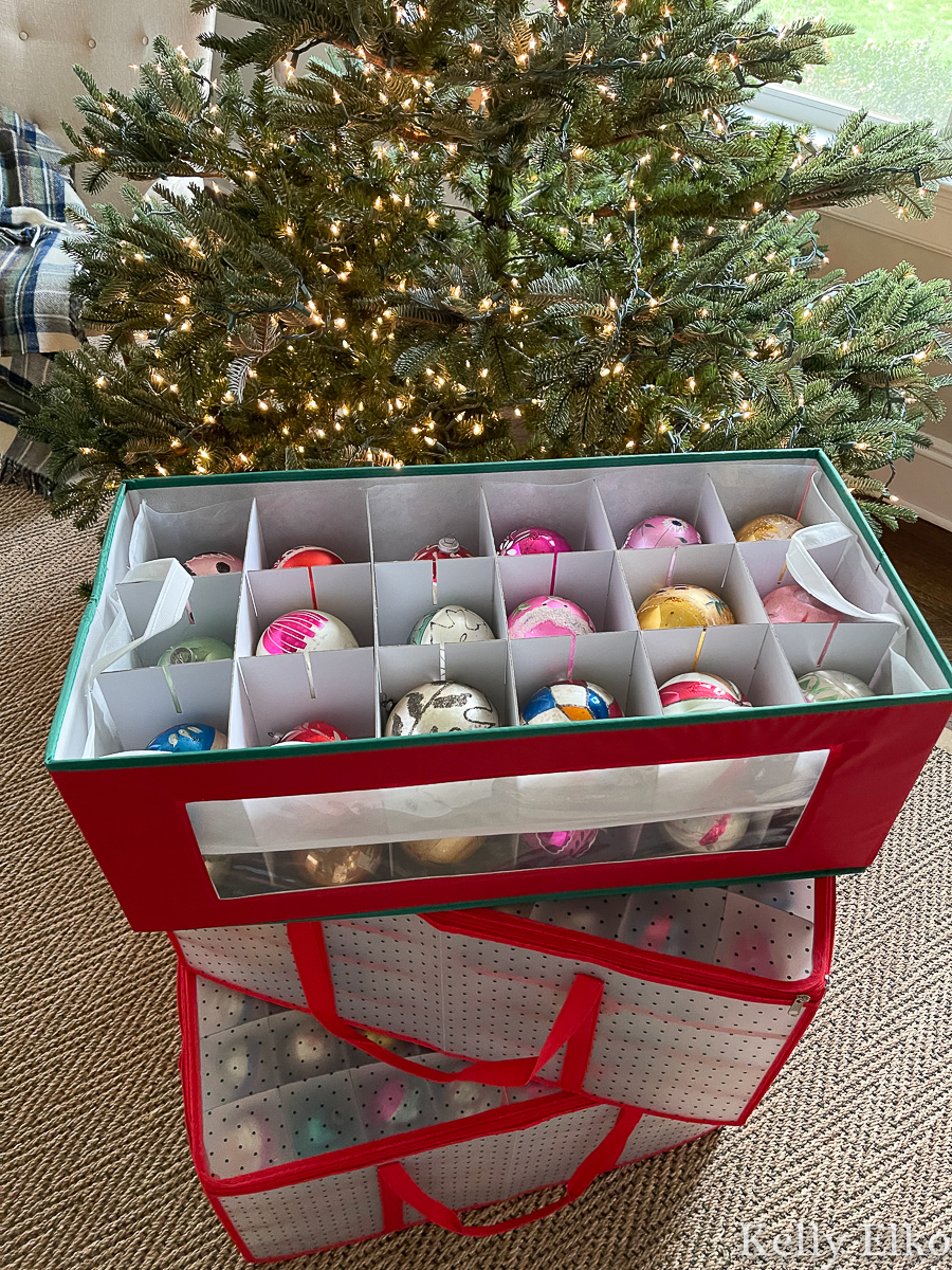 Christmas Ornament Storage Box Xmas Holiday Decorations 128